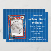 Faire-part de naissance photo de hockey (Devant / Derrière)