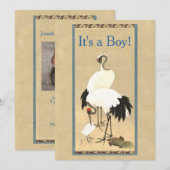 Faire-part de naissance photo de la famille de la  (Devant / Derrière)