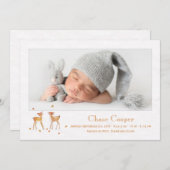 Faire-part de naissance photo de la faune d'automn (Devant / Derrière)