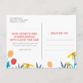 Faire-part de naissance photo de la petite fille (Dos)