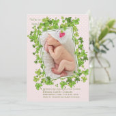 Faire-part de naissance photo de la petite fille d (Debout devant)