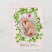 Faire-part de naissance photo de la petite fille d (Devant / Derrière)