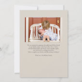 Faire-part de naissance photo de l'arc neutre de g (Dos)