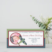 Faire-part de naissance photo de l'avion vintage (Debout devant)