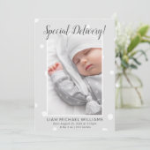 Faire-part de naissance photo de livraison spécial (Debout devant)