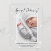 Faire-part de naissance photo de livraison spécial (Devant / Derrière)