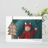 Faire-part de naissance photo de l'ornement de Noë (Debout devant)