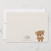 Faire-part de naissance photo de l'ours en peluche (Dos)