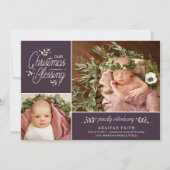 Faire-part de naissance photo de Noël (Devant)