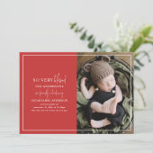 Faire-part de naissance photo de Noël minime (Debout devant)