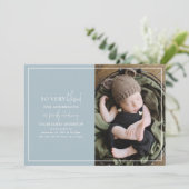 Faire-part de naissance photo de Noël minime (Debout devant)