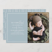 Faire-part de naissance photo de Noël minime (Devant / Derrière)