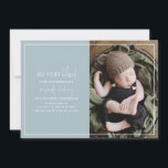 Faire-part de naissance photo de Noël minime<br><div class="desc">Carte de faire-part de naissance photo minime moderne de Noël.</div>