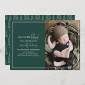 Faire-part de naissance photo de Noël minime (Devant / Derrière)