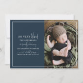 Faire-part de naissance photo de Noël minime (Devant)