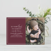 Faire-part de naissance photo de Noël minime (Debout devant)