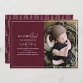 Faire-part de naissance photo de Noël minime (Devant / Derrière)