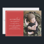 Faire-part de naissance photo de Noël minime<br><div class="desc">Carte de faire-part de naissance photo minime moderne de Noël.</div>