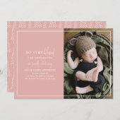 Faire-part de naissance photo de Noël minime (Devant / Derrière)