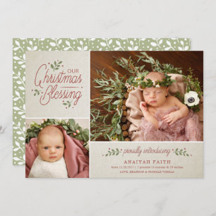Faire-part de naissance photo de Noël   Tan