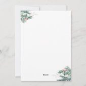 faire-part de naissance photo de noël vert (Dos)