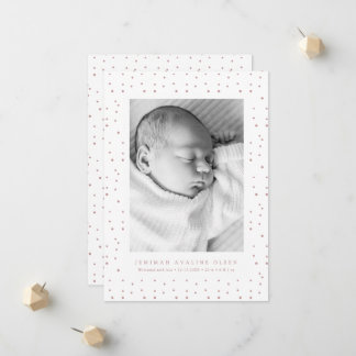 Faire-part de naissance photo de nouveau-né confet