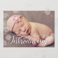 Faire-part de naissance photo de point de bulle Le