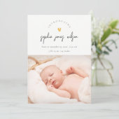 Faire-part de naissance photo de script cardiaque  (Debout devant)
