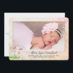 Faire-part de naissance photo de Somebunny<br><div class="desc">Un doux, photo, faire-part de naissance avec un arrière - plan aux coups de pinceau et un lapin farci tenant une étoile. Ajoutez la photo et les détails de naissance de votre bébé pour en faire la vôtre.Conçu par Freepik).Conçu par Freepik). () La carte est facile à customiser avec votre...</div>