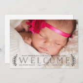 Faire-part de naissance photo de superposition bot (Devant / Derrière)