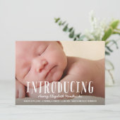 Faire-part de naissance photo de superposition de (Debout devant)