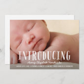 Faire-part de naissance photo de superposition de (Devant / Derrière)