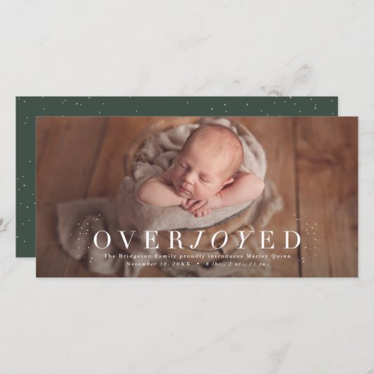 Faire-part de naissance photo de vacances (Devant / Derrière)