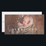 Faire-part de naissance photo de vacances<br><div class="desc">Si vous êtes ravi de cette saison des Fêtes, ce carte photo unique est parfait pour annoncer toute nouvelle joyeuse - fiançailles, mariage, grossesse, bébé. Il est conçu pour coordonner avec la collection Lea Delaveris Design Overjoyed qui présente également des timbres et des étiquettes de adresse. Le texte blanc -...</div>