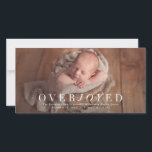 Faire-part de naissance photo de vacances<br><div class="desc">Si vous êtes ravi de cette saison des Fêtes, ce carte photo unique est parfait pour annoncer toute nouvelle joyeuse - fiançailles, mariage, grossesse, bébé. Il est conçu pour coordonner avec la collection Lea Delaveris Design Overjoyed qui présente également des timbres et des étiquettes de adresse. Le texte blanc -...</div>