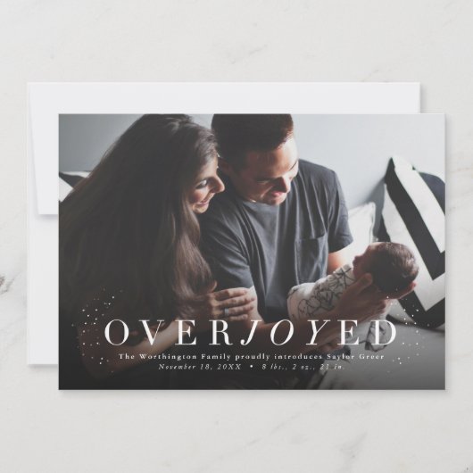 Faire-part de naissance photo de vacances (Devant)