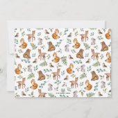 Faire-part de naissance photo des animaux de la fo (Dos)