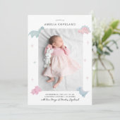 Faire-part de naissance photo Dinosaur Girl Baby (Debout devant)