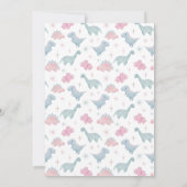 Faire-part de naissance photo Dinosaur Girl Baby (Dos)