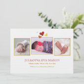 Faire-part de naissance photo d'introduction (Debout devant)