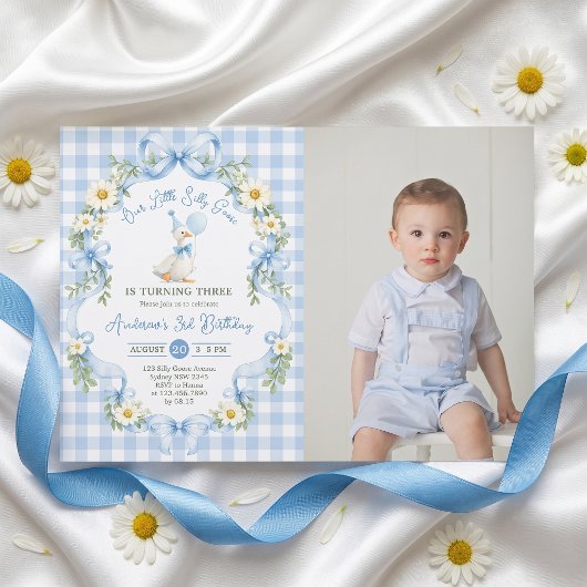 Faire-part de naissance Photo d'invitation Silly G