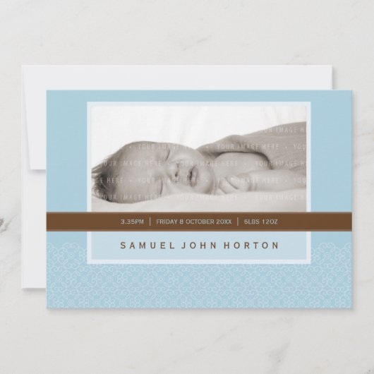 FAIRE-PART DE NAISSANCE PHOTO :: dit doucement 4L (Devant)