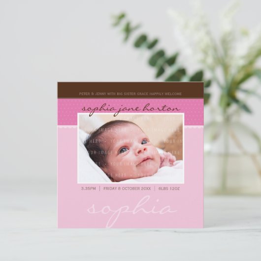 FAIRE-PART DE NAISSANCE PHOTO :: doucement repéré (Debout devant)