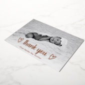 Faire-part de naissance photo du Merci du coeur mi (Rotation)