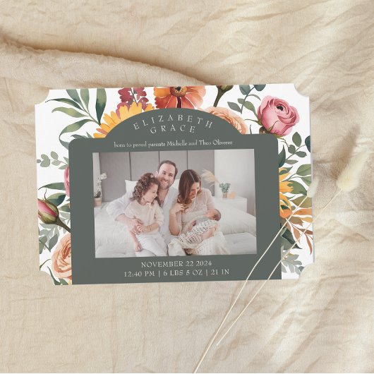 Faire-part de naissance photo du paysage de la fro