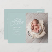 Faire-part de naissance photo du texte du script d (Devant / Derrière)