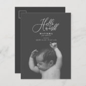 Faire-part de naissance photo du texte du script d (Devant / Derrière)