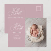 Faire-part de naissance photo du texte du script d (Devant / Derrière)