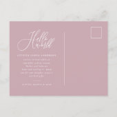 Faire-part de naissance photo du texte du script d (Dos)