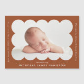 Faire-part de naissance photo en terre cuite (Devant)